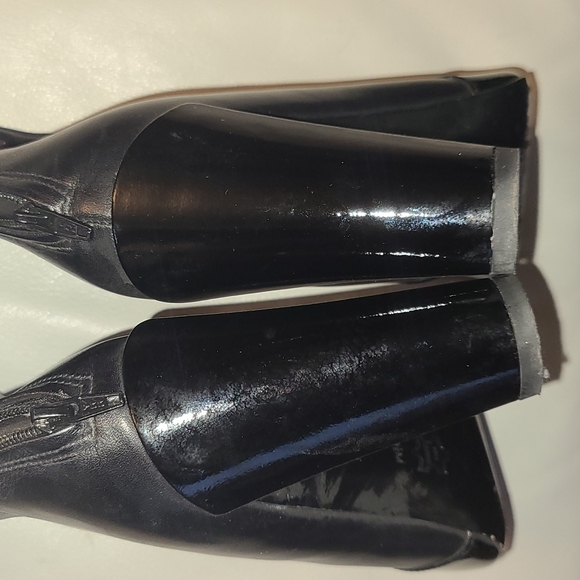 Kenneth Cole black leather tall boots - Picture 5 of 8